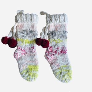 West Elm Chunky Wool Knit Christmas Stocking Pair